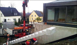 Einbau mit Ladekran